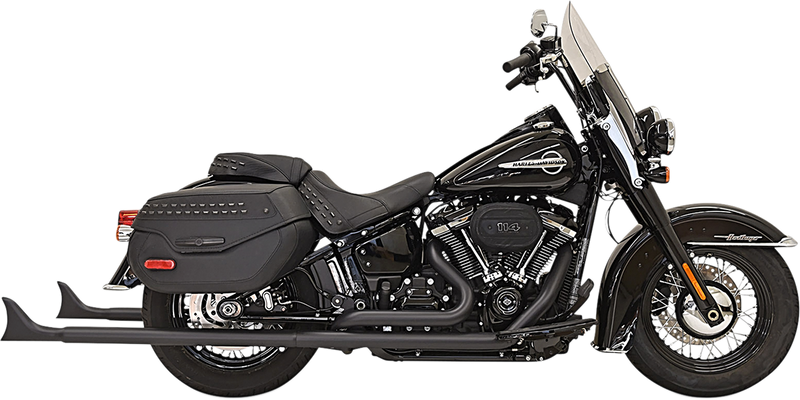 BASSANI XHAUST Fishtail Exhaust without Baffle - 39" - '18-'24 Softail - 1S86EB39