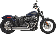 BASSANI XHAUST Pro Street Exhaust - '18-'21 Softail Street Bob, Lowrider, Fat bob - Chrome 1S35D - PartsOutlet.com.au