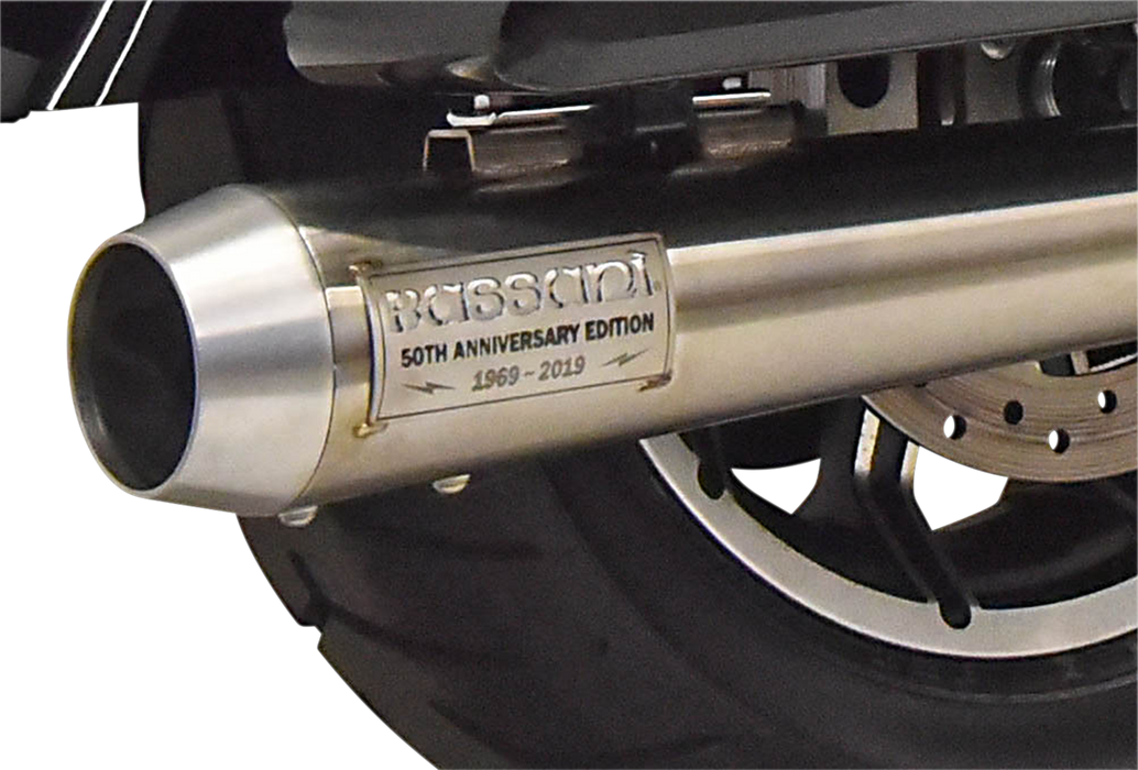 BASSANI XHAUST Road Rage 2:1 50th Anniversary Exhaust System - Stainless Steel - 2017-2020 Bagger 1F50SS