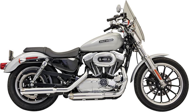 BASSANI XHAUST Firepower Series 3" Mufflers - Chrome - Slash-Cut - Sportster '04-'13 1X17F