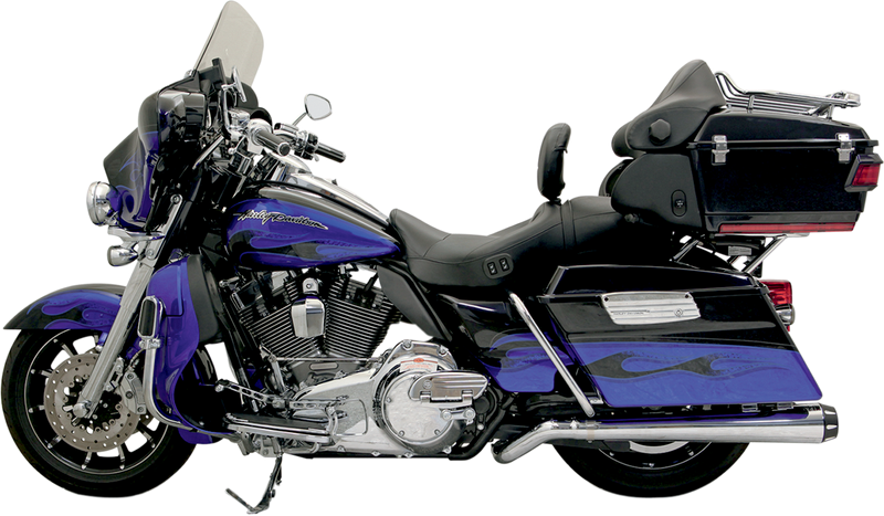 BASSANI XHAUST Mega Power Pseudo Muffler - Chrome - '09-'20 FL 1F49R - PartsOutlet.com.au