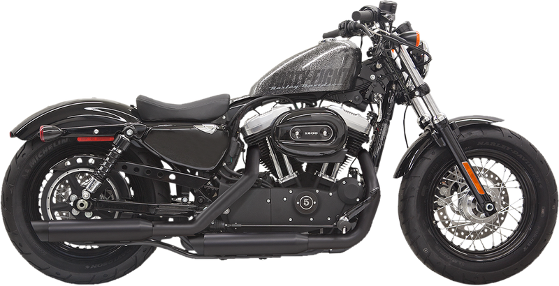 BASSANI XHAUST Mufflers - Black - Slash-Cut - '14-'20 Sportster 1X27SBB - PartsOutlet.com.au