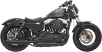 BASSANI XHAUST Mufflers - Black - Slash-Cut - '14-'20 Sportster 1X27SBB - PartsOutlet.com.au