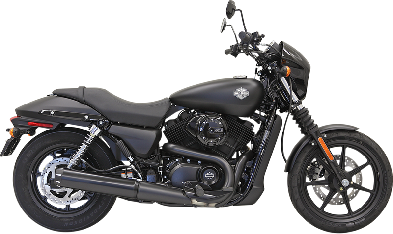 BASSANI XHAUST 4" Black Slip On Muffler - Straight - Street 500/750 XG - '15-'19 - 1587RB