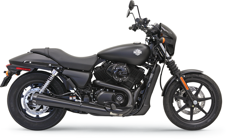 BASSANI XHAUST 4" Black Slip On Muffler - Megaphone - Street 500/750 XG 2015-2019 - 1527RB