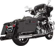BASSANI XHAUST Slip On DNT Straight Can Mufflers for '95-'16 FL - Chrome/Black 1F7DNT5 - PartsOutlet.com.au
