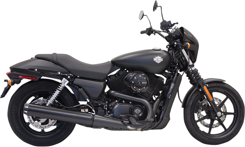 BASSANI XHAUST 4" Slip On Black Muffler - Straight/Long - XG500/750 '15-'19 - 1587LRB