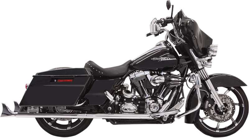 BASSANI XHAUST Fishtail Mufflers - Chrome - w/ Baffle - 36" - '95-'16 Touring 1F27E36