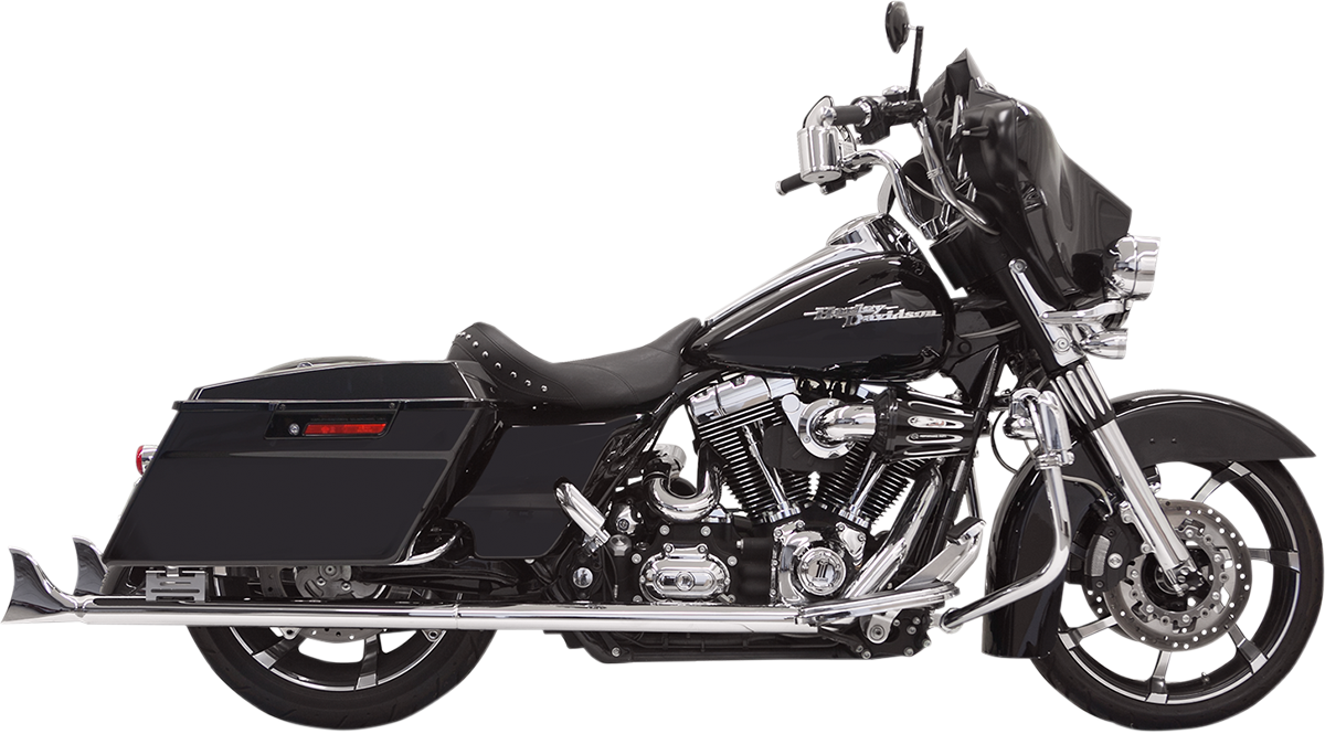 BASSANI XHAUST Fishtail Mufflers - Chrome - w/ Baffle - 36" - '95-'16 Touring 1F27E36