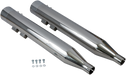 BASSANI XHAUST Slip On DNT Straight Can Mufflers for '95-'16 FL - Chrome 1F7DNT6 - PartsOutlet.com.au