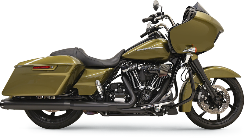 BASSANI XHAUST 4" Quick Change Slip on Mufflers - Black - 2017+ Bagger - 1F742B