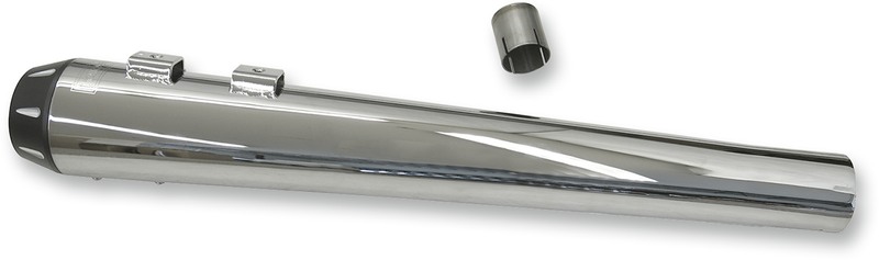 BASSANI XHAUST Crossover Eliminator Slip-On Muffler - Chrome - Megaphone - '17-'19 FL - 1F17R - PartsOutlet.com.au