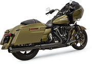 BASSANI XHAUST Crossover Eliminator Slip-On Muffler - Black - Megaphone - '17-'19 FL - 1F17RB - PartsOutlet.com.au