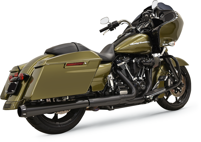 BASSANI XHAUST Crossover Eliminator Slip-On Muffler - Black - Megaphone - '17-'19 FL - 1F17RB - PartsOutlet.com.au