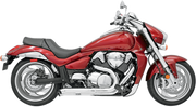 BASSANI XHAUST Pro Street Turn Out Exhaust - Suzuki Boulevard 2006-2009 - Chrome - M109R SM9-3TO - PartsOutlet.com.au