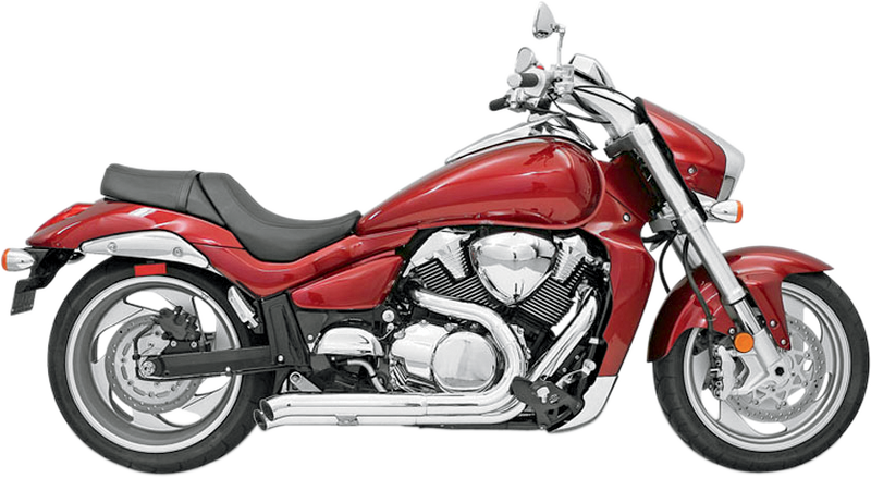 BASSANI XHAUST Pro Street Turn Out Exhaust - Suzuki Boulevard 2006-2009 - Chrome - M109R SM9-3TO - PartsOutlet.com.au