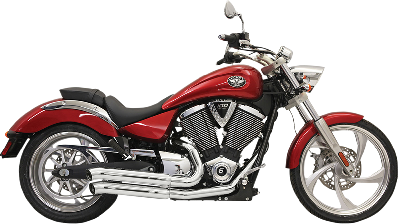 BASSANI XHAUST Pro-Street Exhaust - Chrome - Victory 2006-2015 - Turnout 6V23D - PartsOutlet.com.au