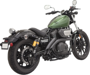 BASSANI XHAUST Sweeper Exhaust - Black - 2014-2019 Yamaha Bolt 3B1F2B - PartsOutlet.com.au