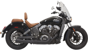 BASSANI XHAUST Road Rage 2:1 Exhaust - Black - Short - '15-'21 Indian Scout 8S12JB - PartsOutlet.com.au