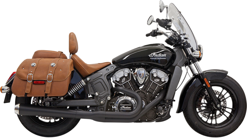 BASSANI XHAUST Road Rage 2:1 Exhaust - Black - Long - '15-'21 Indian Scout 8S11JB - PartsOutlet.com.au