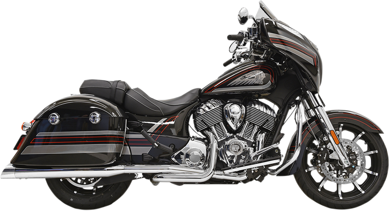 BASSANI XHAUST True Dual Exhaust - Indian Cheiftain & Roadmaster 2014-2019 - Chrome 8C16S - PartsOutlet.com.au
