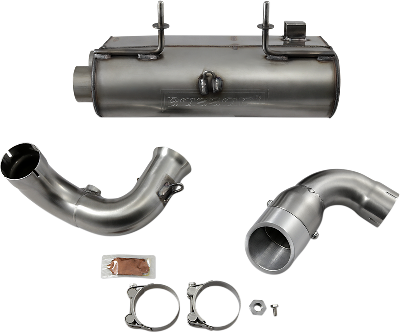 BASSANI XHAUST Muffler - Stainless Steel - Polaris RZR XP 900 2014 - 6R9017 - PartsOutlet.com.au