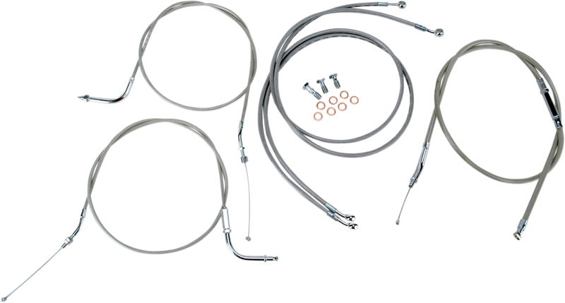 BARON Cable Line Kit - 12" - 14" - Yamaha '99 - '03 Roadstar - Stainless Steel BA-8021KT-12