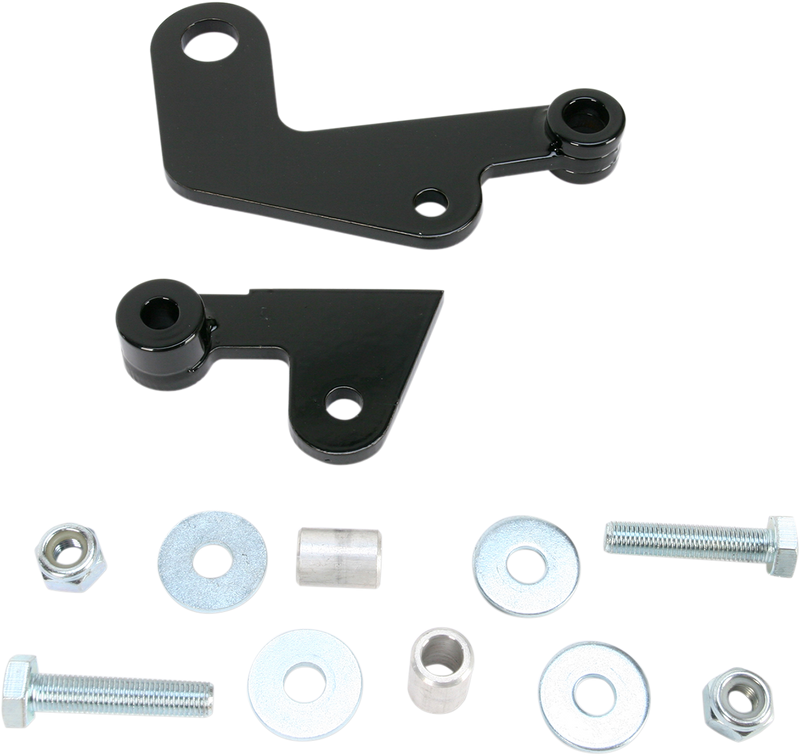 BARON Rear Shock Drop Bracket Lowering Kit - Black - Lowers 1.50" - Honda '04-'09 VT750C2 - BA-7500-66