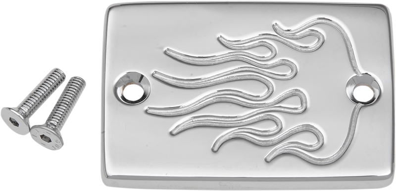 BARON Master Cylinder Cover - Smooth - Kawasaki '02-'20 - Chrome BA-7676-03 - PartsOutlet.com.au