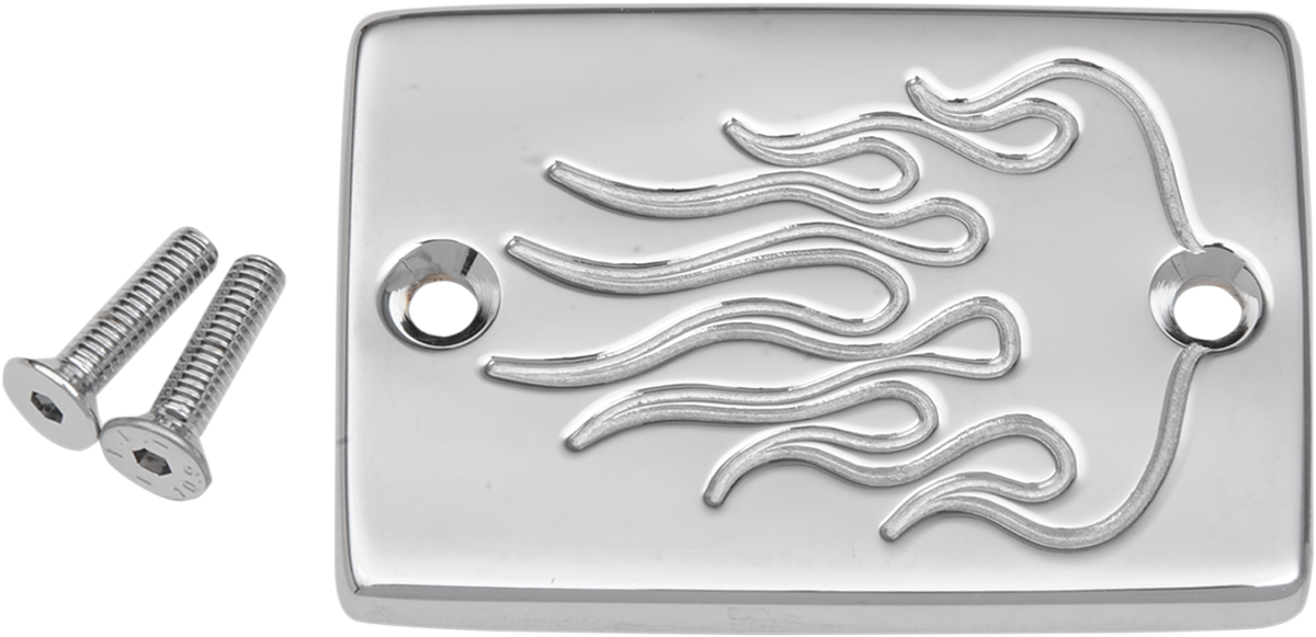 BARON Master Cylinder Cover - Smooth - Kawasaki '02-'20 - Chrome BA-7676-03 - PartsOutlet.com.au