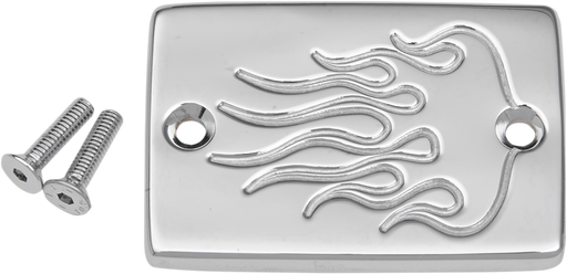 BARON Master Cylinder Cover - Smooth - Kawasaki '02-'20 - Chrome BA-7676-03 - PartsOutlet.com.au