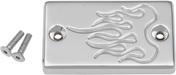 BARON Master Cylinder Cover - Flame - Suzuki '87-'09 - Chrome BA-7686-03 - PartsOutlet.com.au