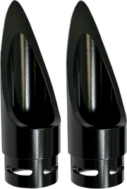 BARON Exhaust Tip - Black - Yamaha '99-'09 - Scalloped BA-1100-01B - PartsOutlet.com.au