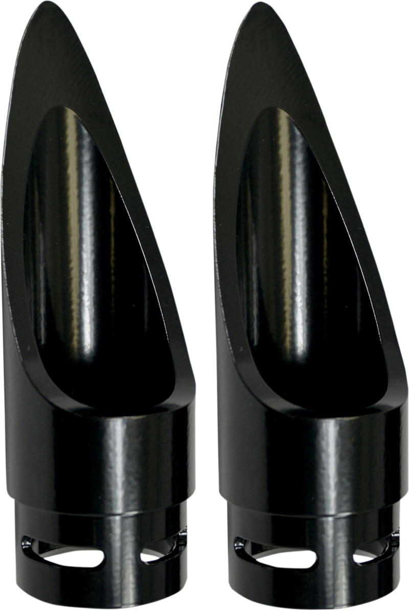 BARON Exhaust Tip - Black - Yamaha '99-'09 - Scalloped BA-1100-01B - PartsOutlet.com.au