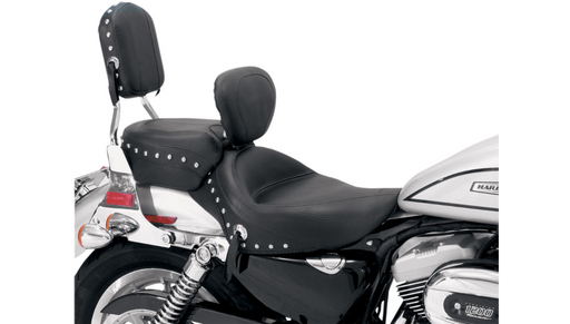 MUSTANG Wide Studded Solo Seat - Driver's Backrest - Harley-Davidson Sportster XL 2004-2021 - 79437 - PartsOutlet.com.au