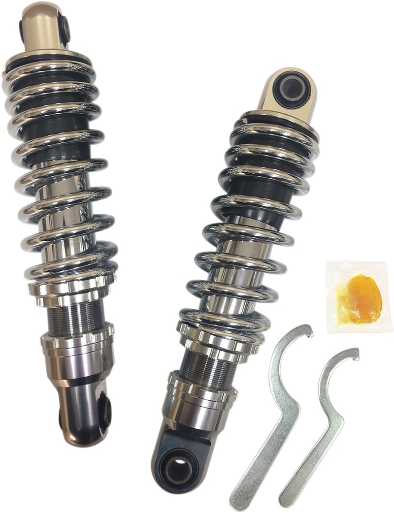 DRAG SHOCKS Premium Shock - Chrome - 10.5" - Harley-Davidson - Dyna FXD '91-'17 - C16-0148