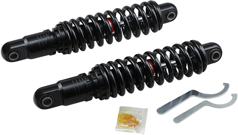 DRAG SHOCKS Premium Ride-Height Adjustable Shocks - Black - Heavy Duty - 13" - Harley-Davidson - Dyna FXD '91-'17 - C16-0157HB