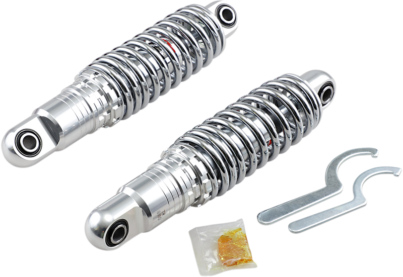 DRAG SHOCKS Premium Ride-Height Adjustable Shocks - Chrome - Heavy Duty - 11" - Harley-Davidson - FLH Touring '86-'23 - C16-0160H