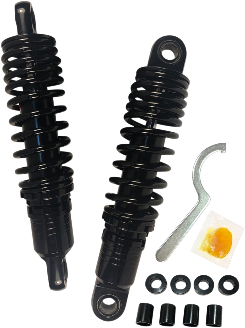 DRAG SHOCKS Premium Ride-Height Adjustable Shocks - Black - Standard - 11.5" - Harley-Davidson - Sportster / FXR '77-'03 - C16-166NUAB