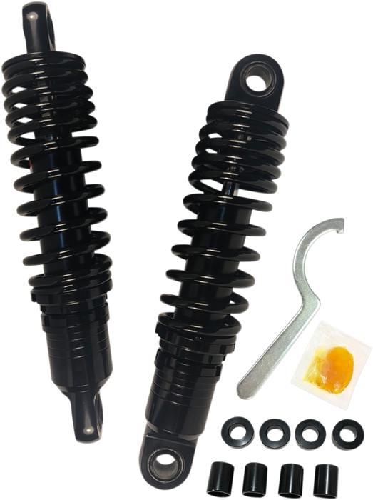 DRAG SHOCKS Premium Ride-Height Adjustable Shocks - Harley-Davidson Sportster / FXR 1977-2003 - Black - Standard - 11.5" C16-166NUAB