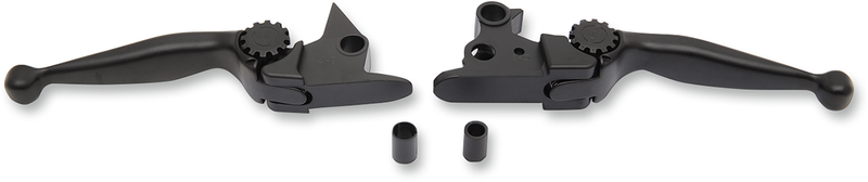 POWERSTANDS RACING Lever Set - Journey - Harley Davidson - Softail 15+ - Black 12-00606-22 - PartsOutlet.com.au