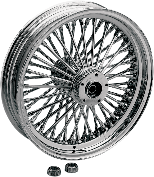 DRAG SPECIALTIES Front Wheel - Dual Disc/ABS - Chrome - 21"x3.50" - '08-'19 04235-2024-09AB