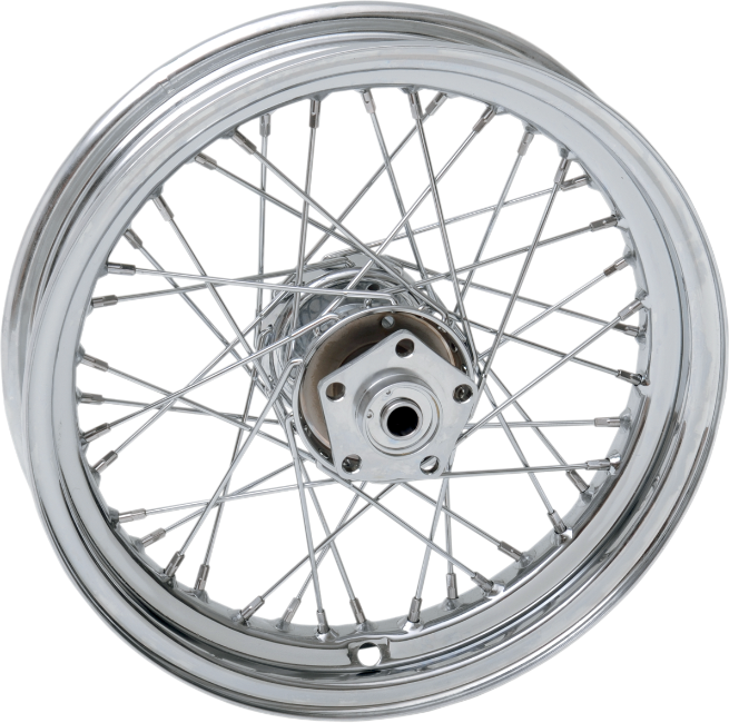 DRAG SPECIALTIES Front/Rear Wheel - Dual Disc/No ABS - Harley-Davidson 1973-1984 - Chrome - 16"x3.00" 19076A