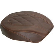 MUSTANG Wide Tripper Rear Seat - Diamond - Brown - Harley-Davidson Dyna 2006-2017 - 76709 - PartsOutlet.com.au
