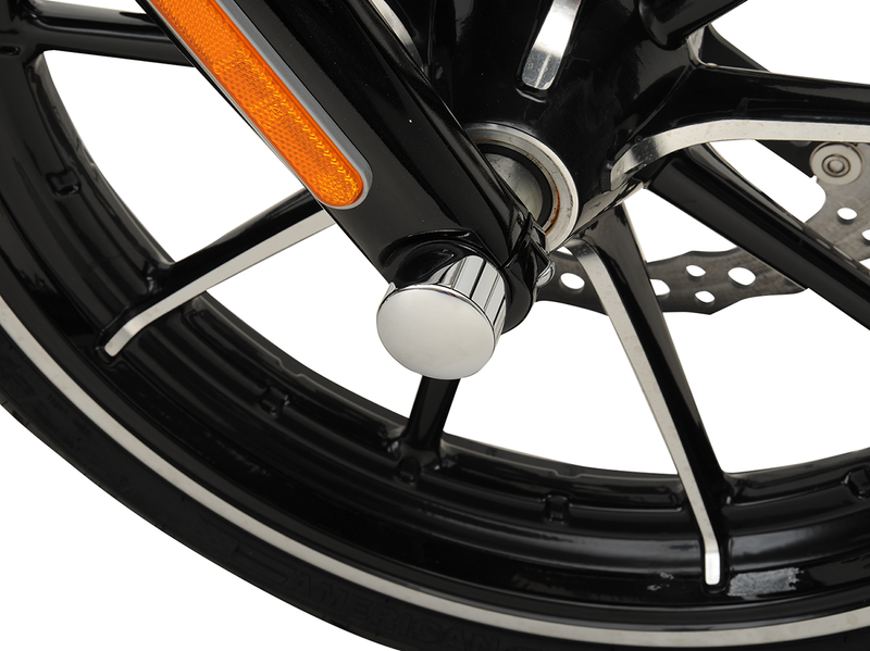 DRAG SPECIALTIES Axle Caps - Chrome - Harley-Davidson 2008-2023 - Front W16-0331 - PartsOutlet.com.au