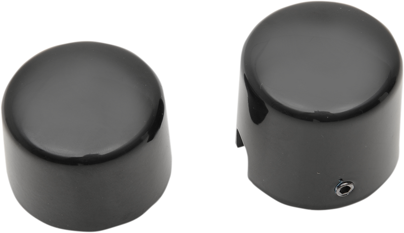 DRAG SPECIALTIES Axle Caps - Black - Rear - '00-'07 Softail - W16-0333GB