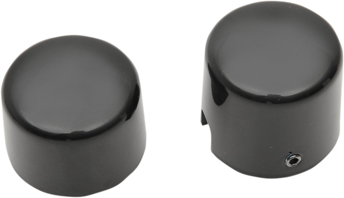 DRAG SPECIALTIES Axle Caps - Black - Rear - '00-'07 Softail W16-0333GB