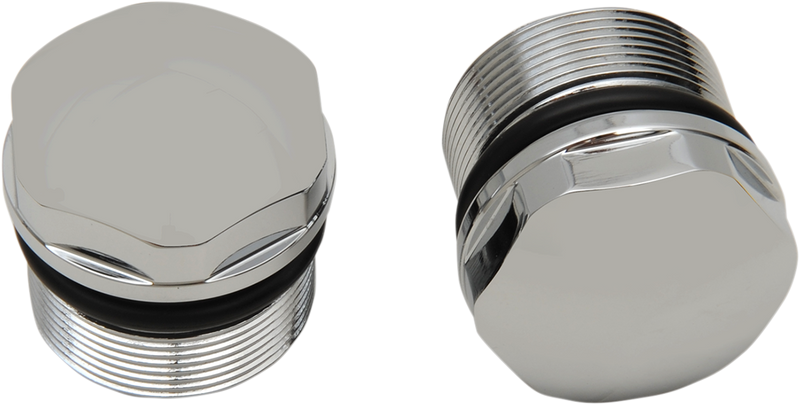 DRAG SPECIALTIES Fork Tube Cap - Chrome - Harley-Davidson 1987-2007 - 39 mm C23-0218D - PartsOutlet.com.au