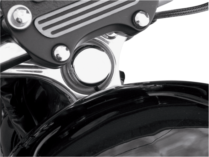 DRAG SPECIALTIES Steering Stem Bolt Cover - Chrome - '99-'17 FXD | '87-'09 XL - C23-0227