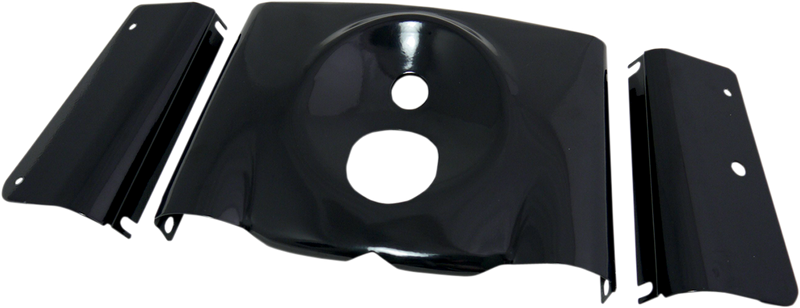 DRAG SPECIALTIES 3-Piece Fork Tins - Gloss Black - Smooth - '86-'17 FLST 76914B - PartsOutlet.com.au